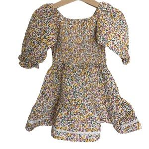 Jessica Simpson Ruffled Dress Floral with Bloomer - Todder 24M